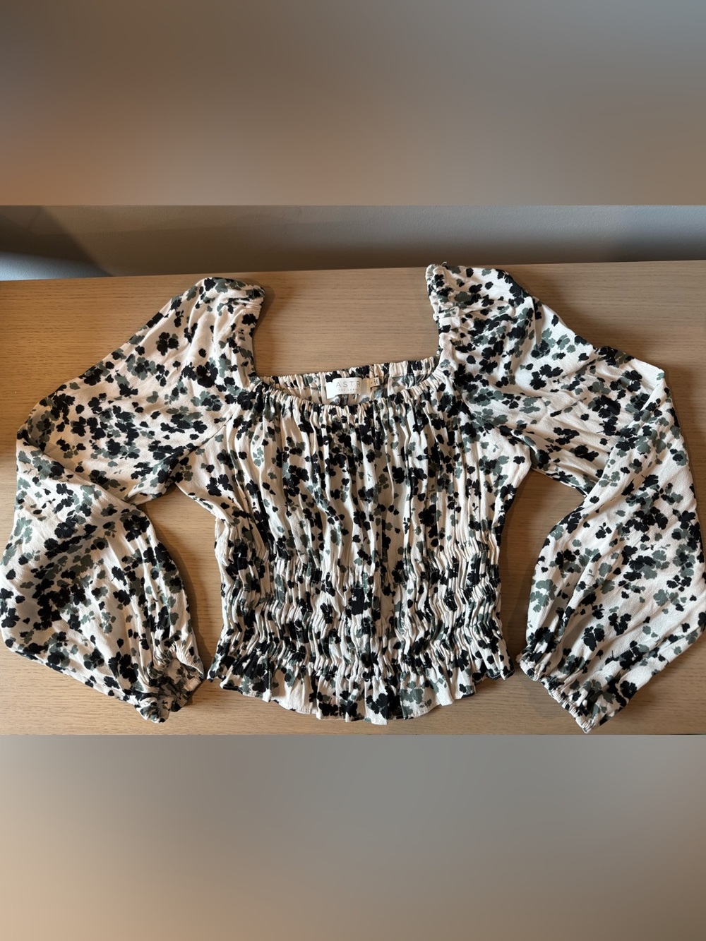Astr - Floral Smocked Peasant Top